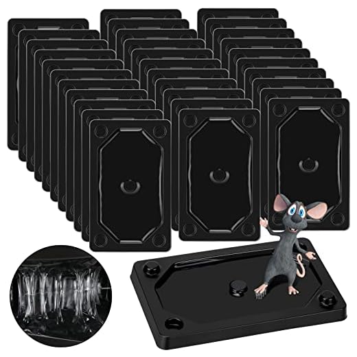 Mouse and Insect Glue Traps Mouse Sticky Traps Rodent Killer Baited Trays Rat Mouse Exterminator Plastic Sticky Adhesive Mouse Traps Captures Mice Snake Insect Ready to Use Indoors (32 Pieces)