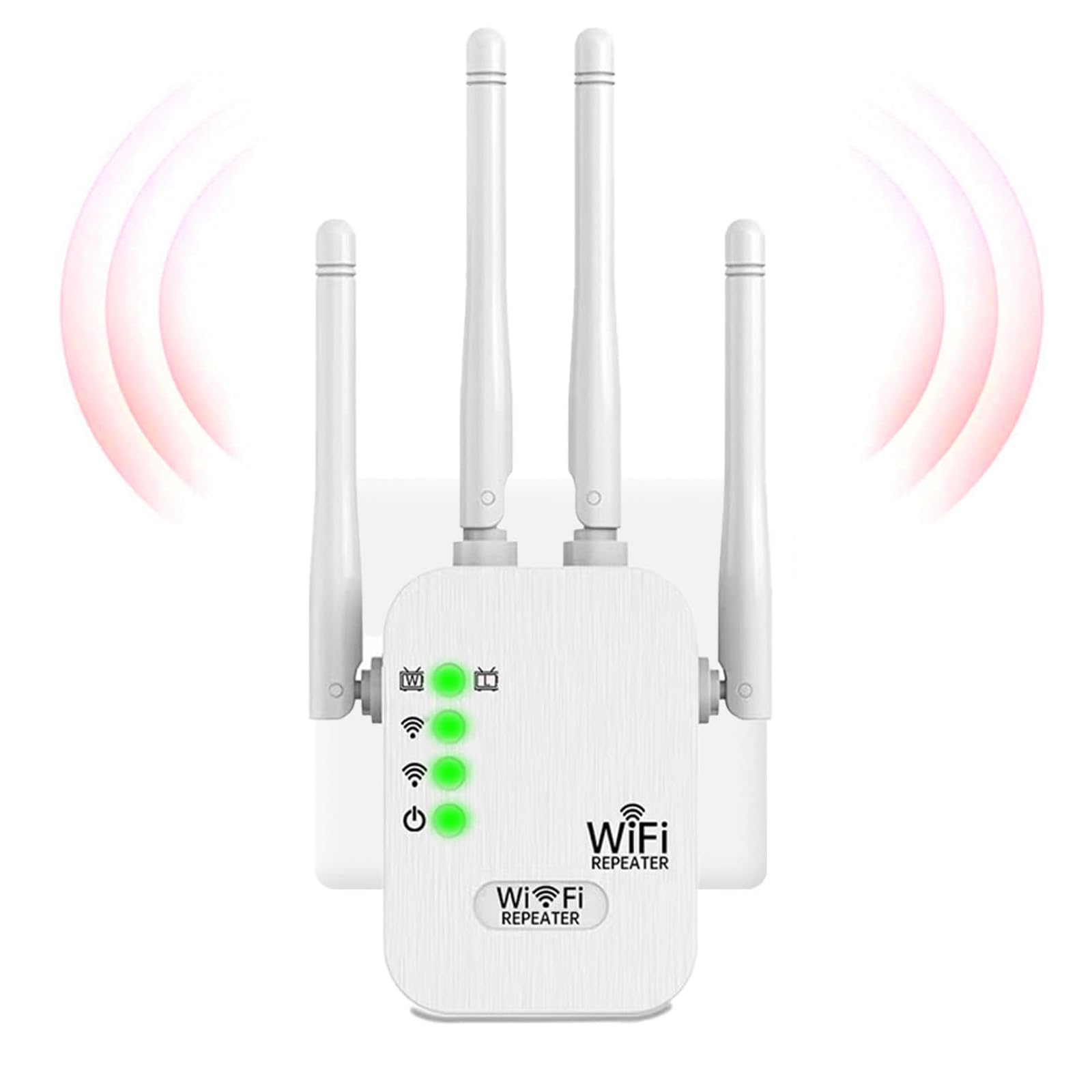WiFi Repeater Long Range 300 m², WiFi Signal Amplifier 3 Modes (Repeater/Router/Ap), Installation 1 Min, Compatible All Boxes, WiFi Extender for Home/Garden