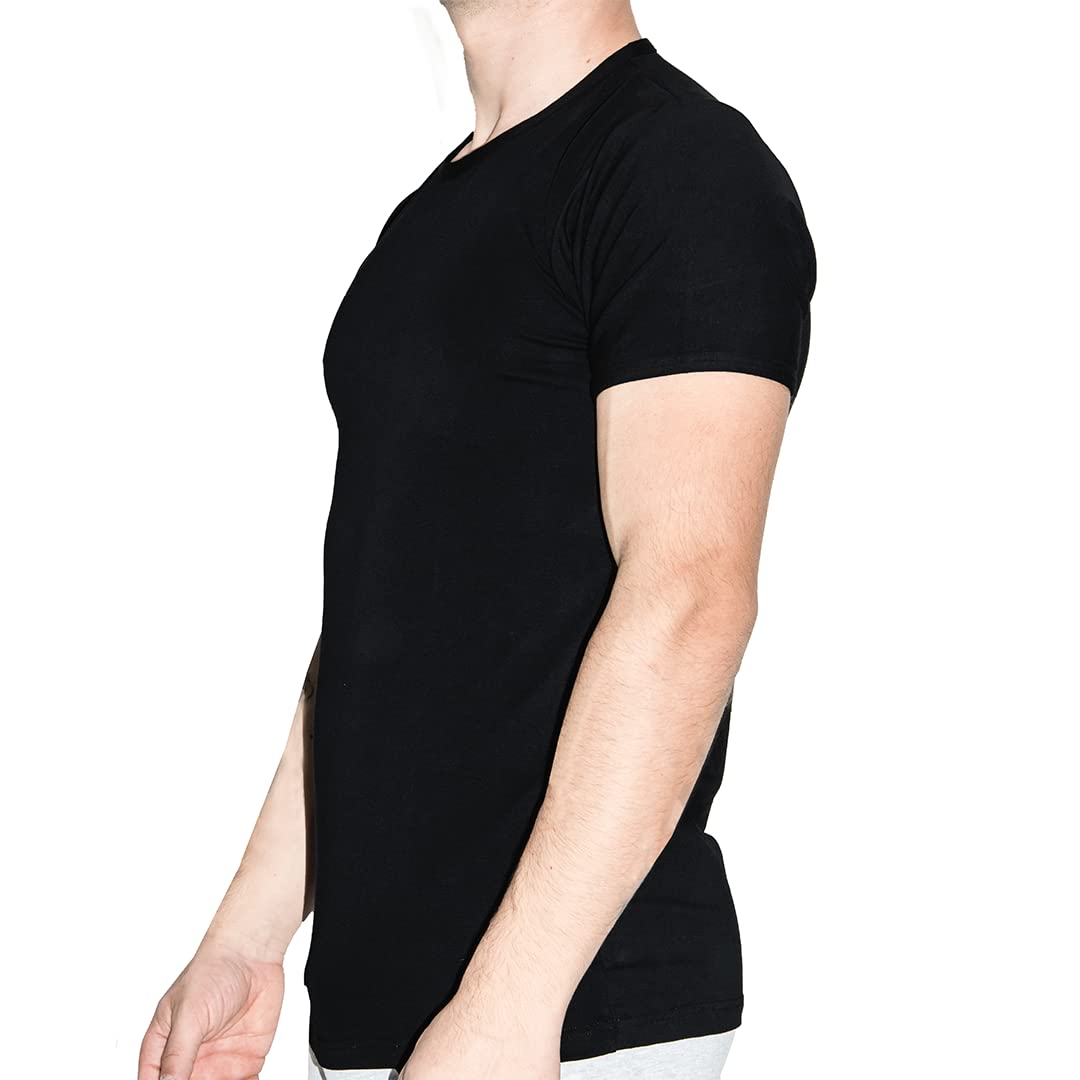 Maglia Intima (Pacco da 3) Uomo, 100% Cotone, Elasticizzata, Traspirante, Fresca