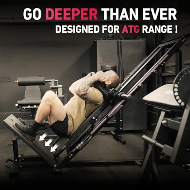 GMWD Leg Press Hack Squat Machine Combo, Leg Exercise Machine with Linear Bearing, 45-Degree Lower Body Special with Weight Storage for Quads, Hamstring, Glutes, Calves, Home Gym Leg Day Equipment