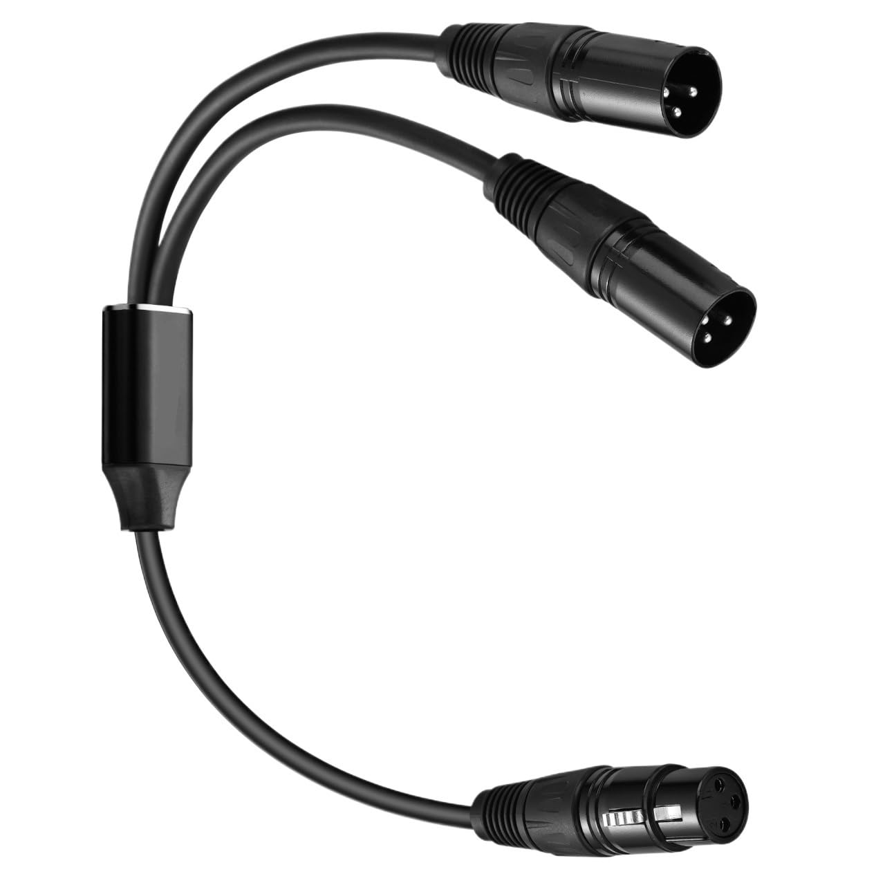 XLR żeński na podwójny XLR męski 3-pinowy rozdzielacz Y folia + pleciony ekranowany do wzmacniacza miksera mikrofonowego 50 cm 1,5 m 300 cm (0,5 m)