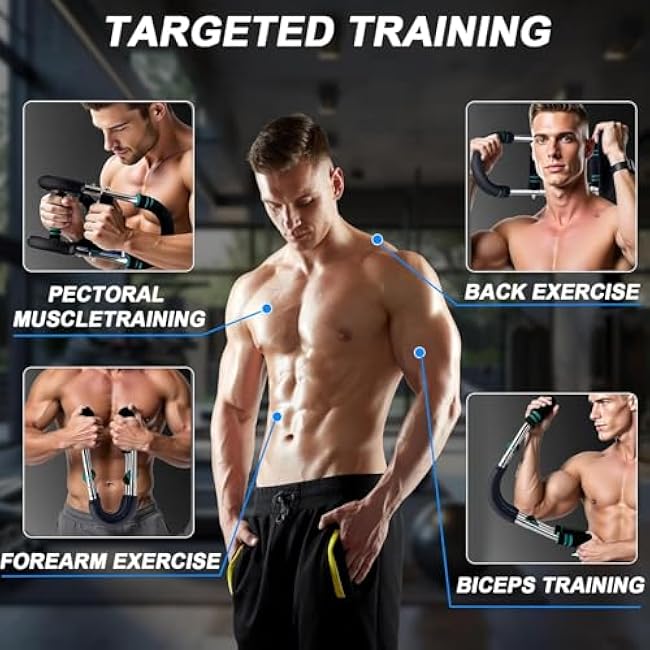 Mr Sculpt Chest Trainer Gorilla bar, 40-100lb Adjustable Chest Workout Equipment, Body Toning kit, Chest Workout, Forearm Strengthener, Portable Power vedaeyer, Detachable Design Fitness Anywhere