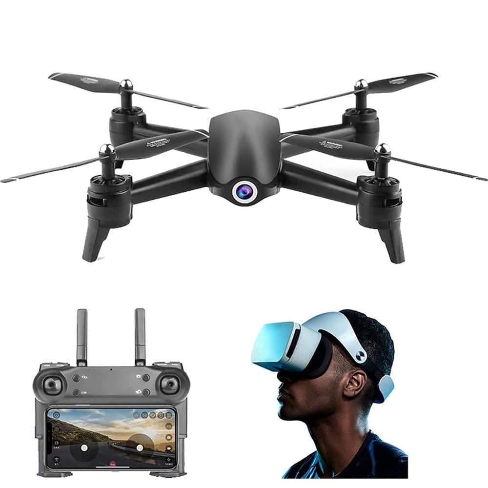 Drone with Camera for Adults and Kids - Foldable RC Quad Copter 4k HD FPV Drone Live Video Gesture/Control Teen Boys/Girls Gifts for Christmas (Black)