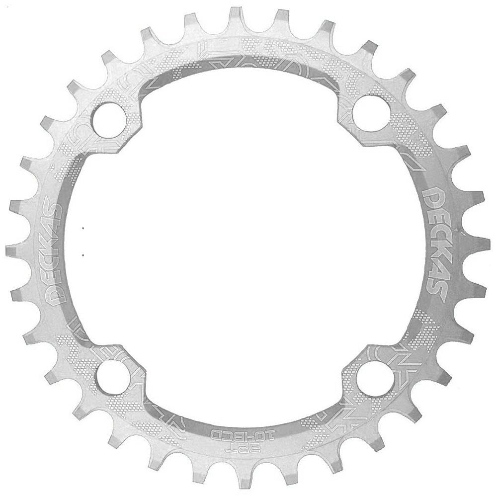 ETomey Chainring 104BCD Round Narrow Wide MTB Mountain Bicycle 32T 34T 36T 38T Single Tooth Plate Parts 104 BCD Chain Ring (Color : Silver round 36T)