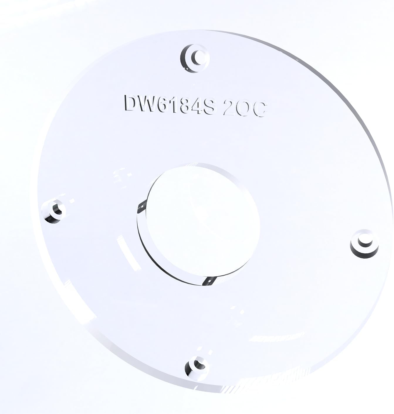 3/8" Thick 6" Circle baseplate upgrade with a 2" opening for Dewalt DW6184