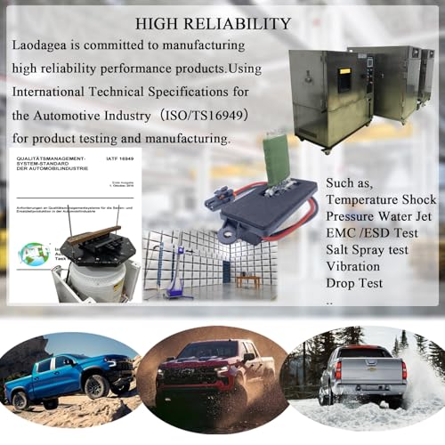Image of 89019089 HVAC Blower Motor Resistor 22807122 Compatible with Chevy Silverado Suburban Avalanche GMC Sierra 1500 2500 3500 GMC Yukon Escalade 15305077 89018597 22807122