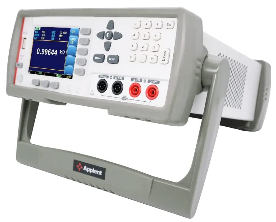 DC Resistance Tester Micro Ohm Meter Low Ohm Tester DC Low Resistance Measurement with Measuring Range 0.001mΩ to 2.2000MΩ Accuracy 0.05% ARM Microprocessor TFT-LCD True Color Display