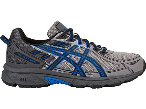 ASICS Men's Mens Gel-Venture 6 Athletic Shoe, Aluminum/Black/Directoire Blue, 9.5 4E US