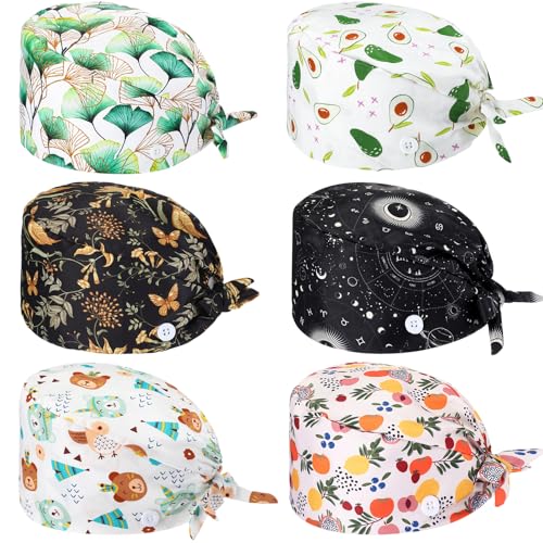 Bonnet bouffant chirurgical réglable tissu respirant avec bouton
