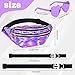 Holographic Fanny Packs,Heart Shaped Glasses,80s 90s Fanny Pack,Waterproof Fanny Packs for Women,Purple Heart Sunglasses,Metallic Color Sport Waistbag,Fashion Shiny Waist Pack,Halloween Party Glasses