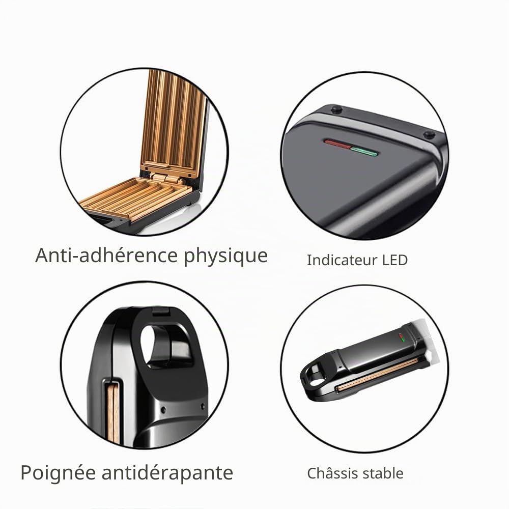 Machine à Churros, Machine à Desserts antiadhésive 850 W, Mini Machine à Petit-déjeuner, Machine à Churros électrique Portable multifonctionnelle, Appareil de Cuisine pour Beignets espagnols