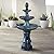 Modern Outdoor Cascading Floor Water Fountain with LED Light 3-Tier Teal Blue Ceramic 46" for Yard Garden Patio Backyard Deck Home Lawn Porch House Exterior Balcony - John Timberland