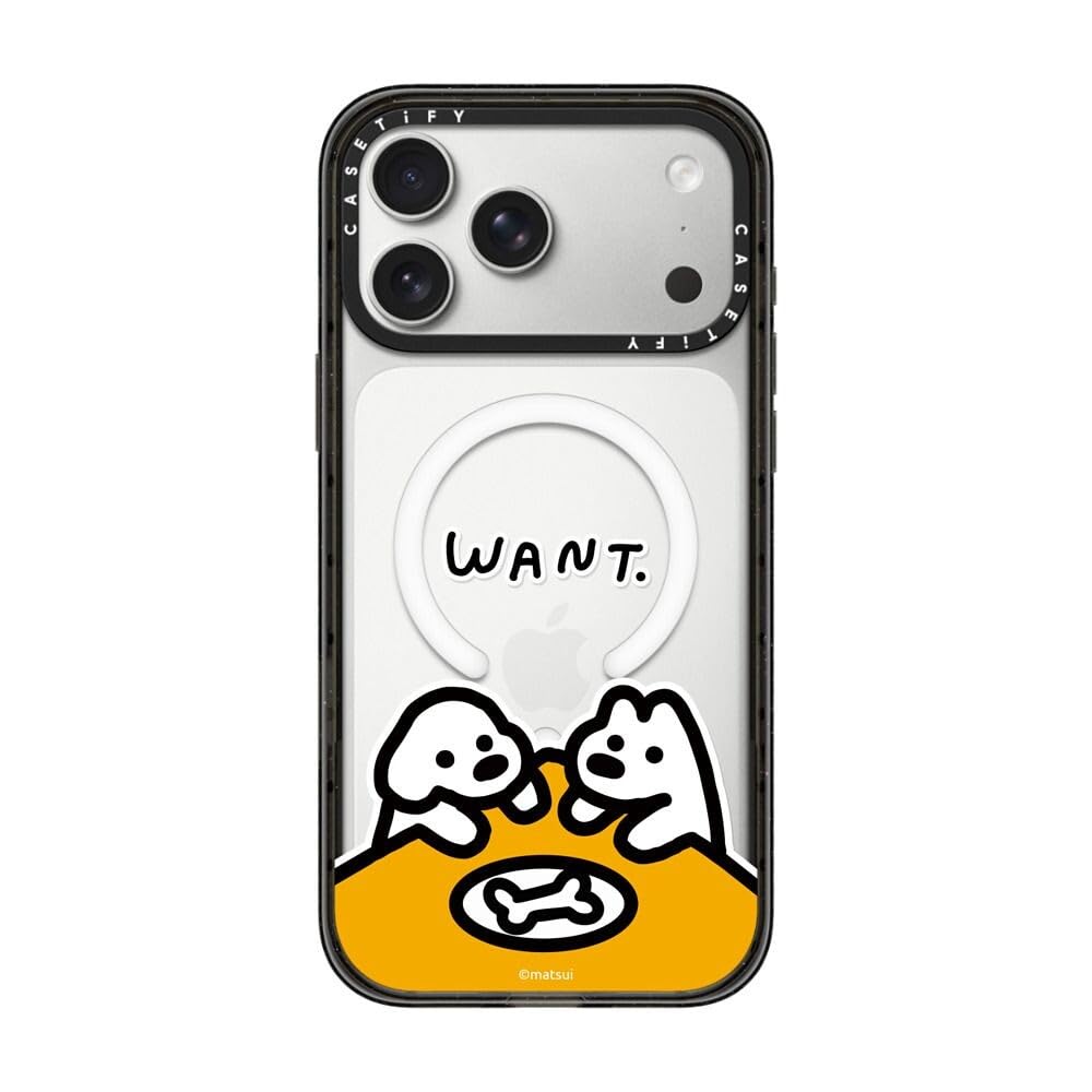 CASETiFY インパクト iPhone 17 Pro Max ケース [MagSafe対応/薄型 軽量/耐衝撃] - WANT. - クリア ブラック