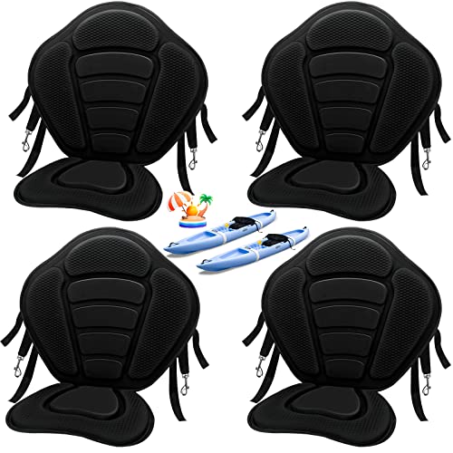 Wesiti 4 Pcs Kayak Seats Thickened Padded Kayak Seat with Back Support for Sit on Top Padded Fishing Boat Seat Paddle Canoe Seat Soft Cushion for Kayaking Rafting Fishing Canoeing Boating Supplies