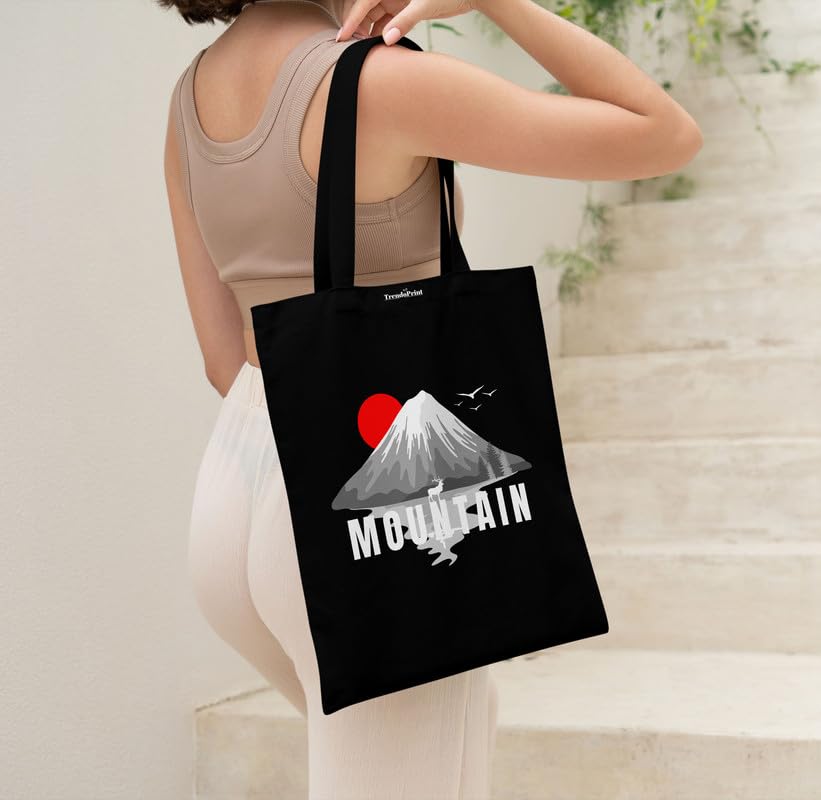 Image of TrendoPrint Reusable Shopping Bag Canvas Tote Bag for Grocery, College, Office & Shoulder Handbag Travel Bag for Men and Women (14x16 inches)