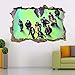 FHMYCSQ Etiqueta de la pared 3D Smashed Wall Decal Gráfico Escuadrón Suicida Golpeó Pegatinas Gráfico Hogar Arte Decorativo Mural Película