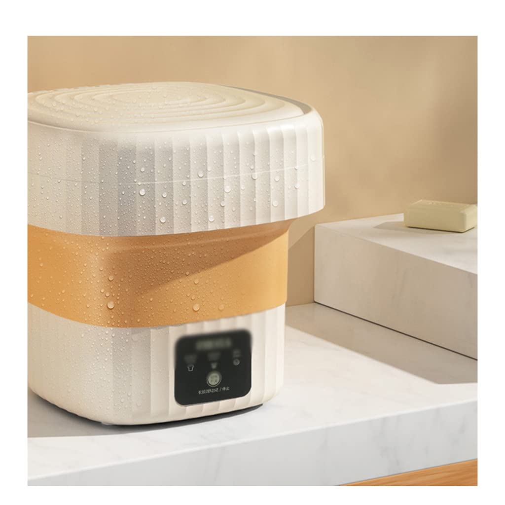BOOZXCV Lavadora Mini Portátil Compacta con Secadora de Centrifugado – Lavadora Plegable para Ropa Interior, Calcetines y Prendas Delicadas Viajes, Apartamentos