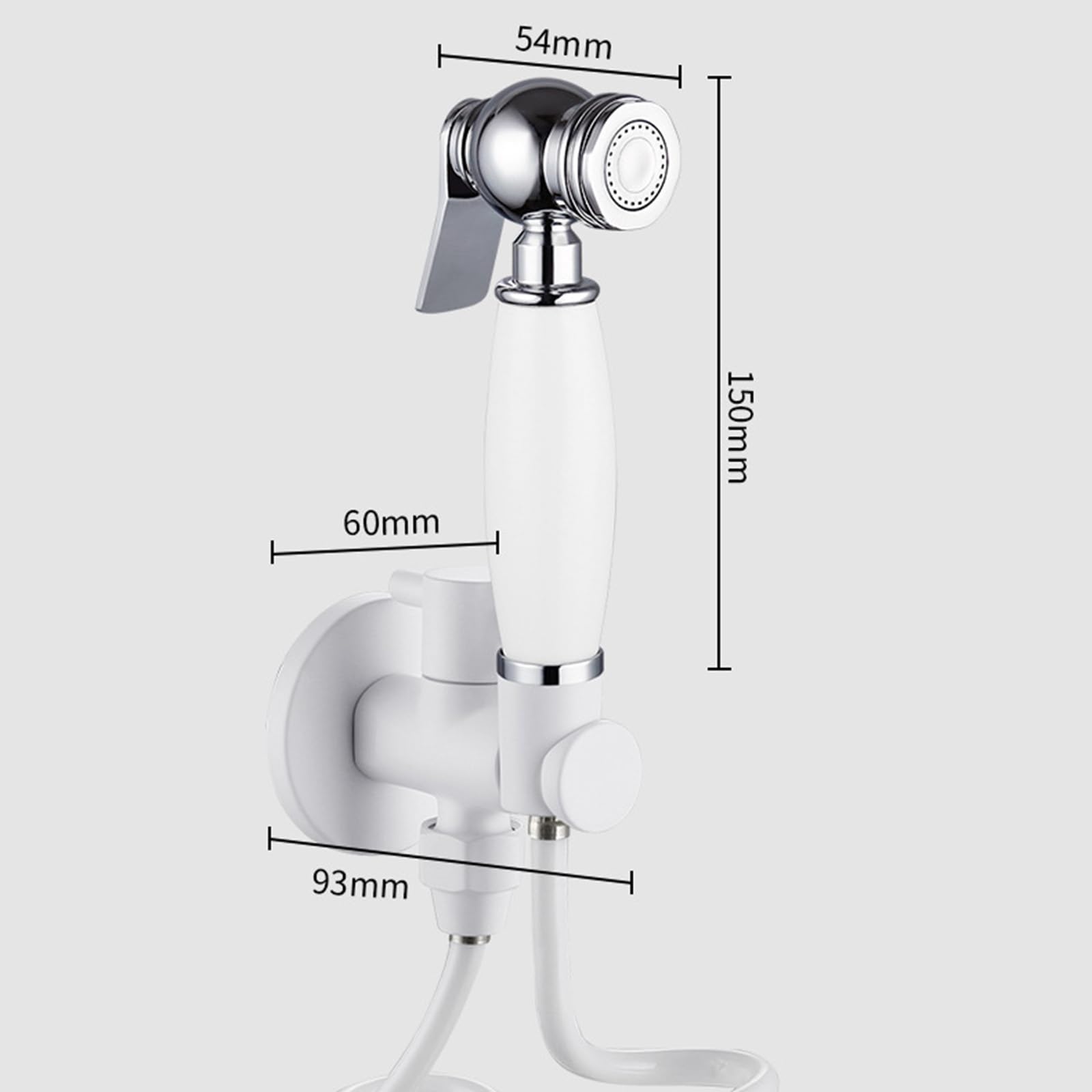 Mosiężny opryskiwacz bidetowy ścienny zestaw prysznicowy bidet z rurą interfejsu G1/2 do czystej łazienki, zwierząt domowych