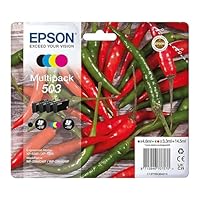 Epson 503 Serie Peperoncini - Cartucce per stampante getto d'inchiostro, Multipack 4 colori (Nero,...
