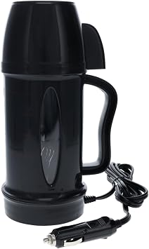 RoadPro 12V 20-Ounce Hot Pot II RP5021 - Electric Coffee Mug Travel Kettle Hot Tea Maker Portable Water Boiler DC 12 Volt Electric Kettle - Black
