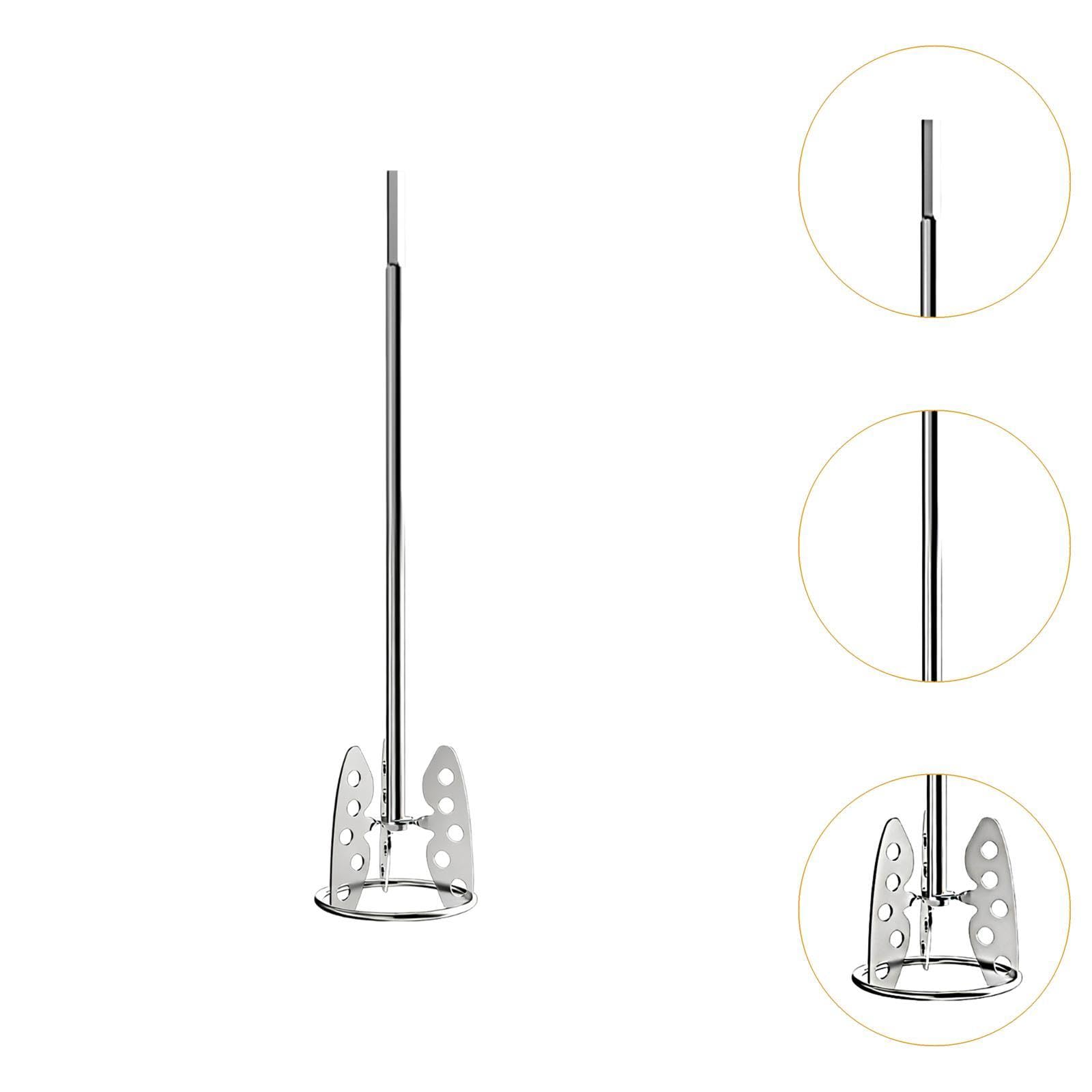 Varilla de Mezcla de Cemento para Materiales con Mango Ergonómico de Acero Inoxidable Agitador para Pintura Y Mezclador de Cemento Adecuada para Tarea, Maleficio