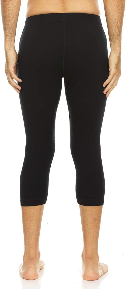 Merino Wool Three Quarter Skiing Base Layer Pants - Men's Thermal Bottoms - Image 2