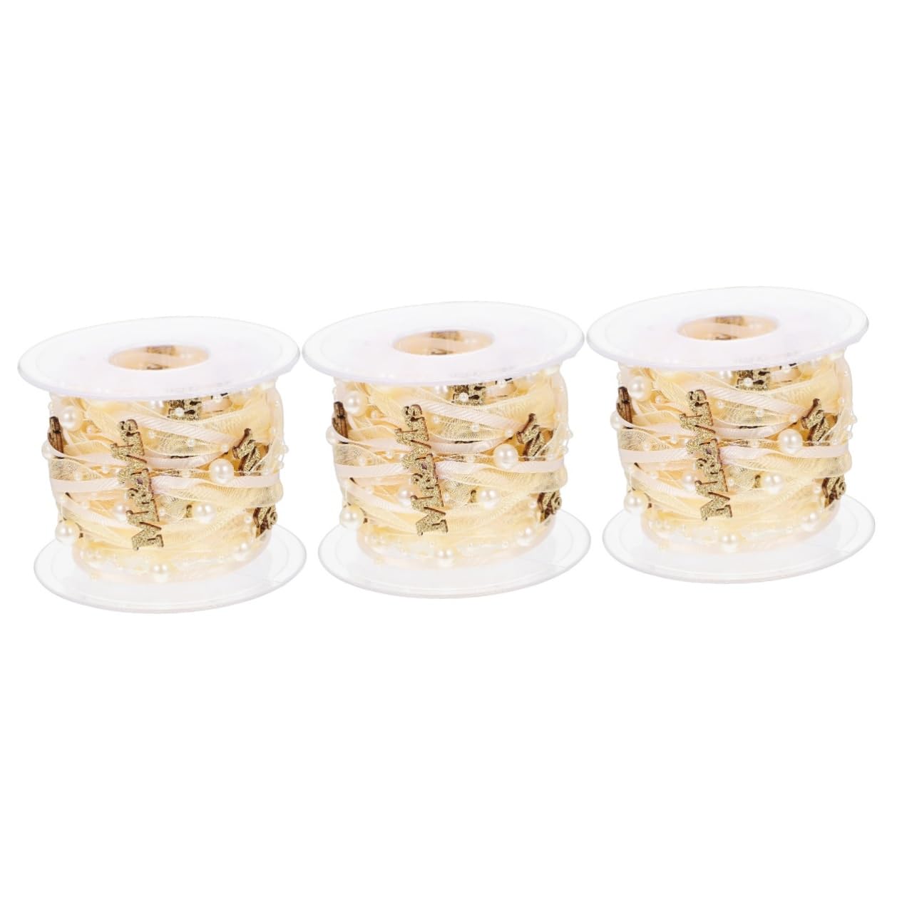OSALADI 3 Rollen Hochzeitsdekorationsband Wickelband Dekorativ Dusche Bogen Satinbänder Wünschen Herstellung Hochzeitsdekor Burgund Hochzeitsdekorationen Bänder Party Groß Golden Polyester