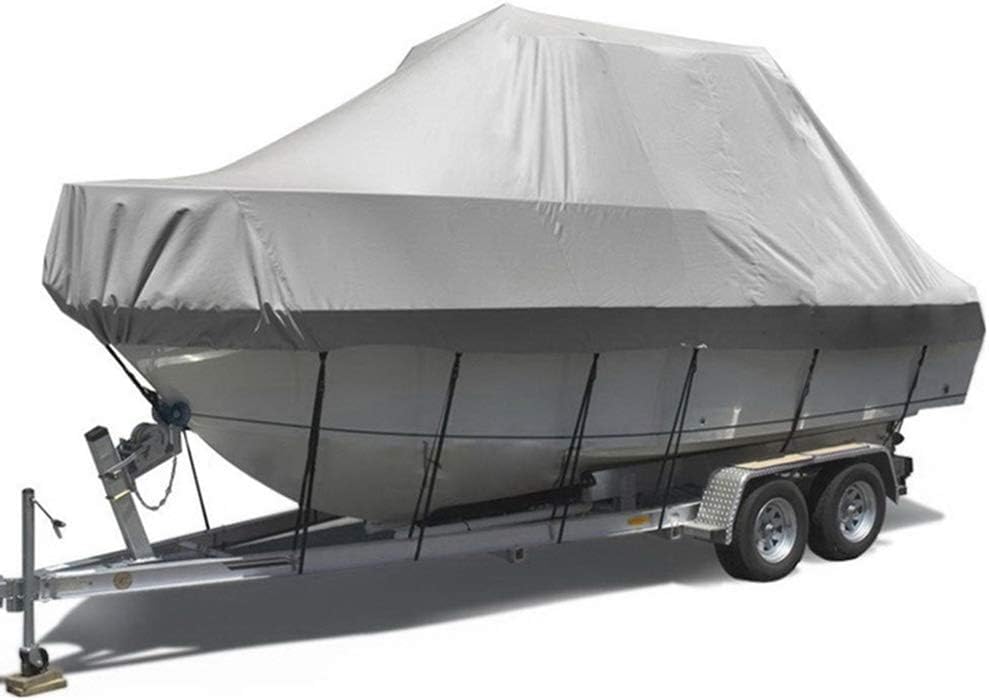 KAnduo Bootsplane Abschleppbare, wasserdichte Bootsabdeckung, Reißfestes 210D Oxford In Marinequalität, Schützt Das Boot Vor Beschädigungen V-förmige wasserdichte Bootsdecke(25-27ft)