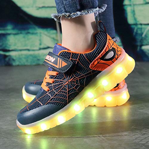 BFOEL Spider Light up Shoes for Boys Girls Walking Sneaker with USB Charging Birthday Thanksgiving Christmas Day Best Gift4
