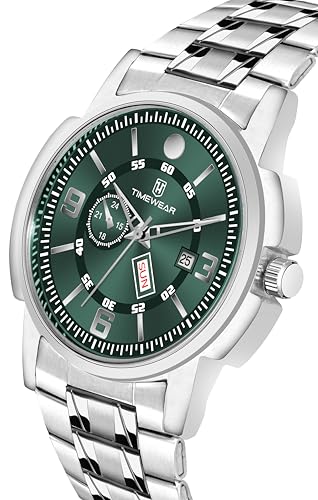 Image of TIMEWEAR Analog, Day Date Functioning, Stainless Steel Chain Watch for Men
