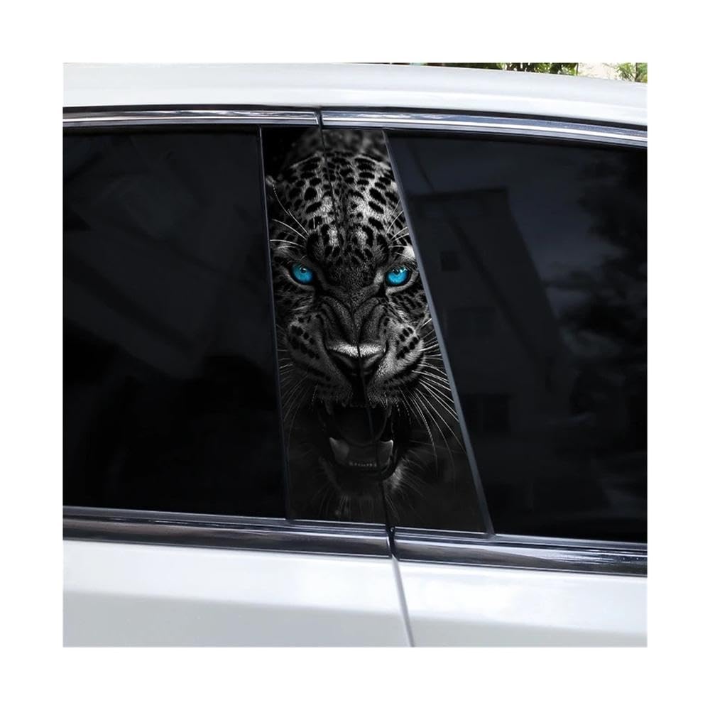 Bertdcx Type A Animal Leopard Car B-Pillar Waterproof Sticker Diy Car Styling Decal Auto Parts(Type A)