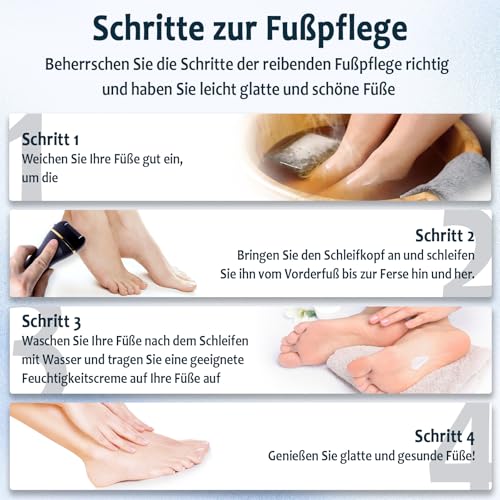 Hornhautentferner Elektrisch - Hornhaut Entfernen -Hornhaut Entfernen Fuß Elektrisch, IPX7 wasserdicht, 3 Geschwindigkeitsstufen Hornhauthobel Elektrisch füße für Hornhaut entfernen(Schwarz)