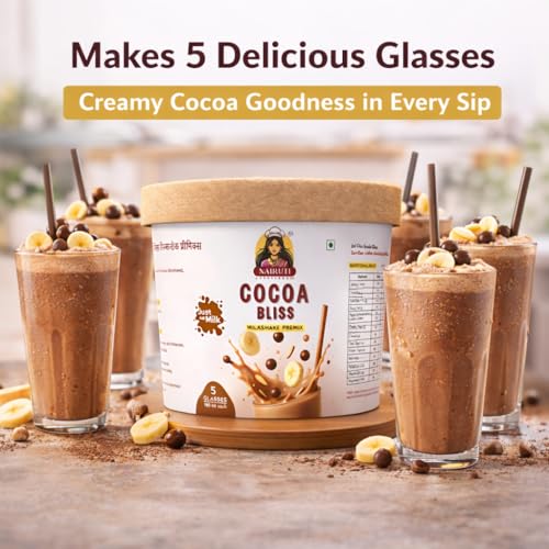 Image of Nairuti Vyutpadan Cocoa Bliss Premix 150g | Made with Real Cocoa Beans | Chocolate Flavoured Beverage Base | Ready in Minutes | Enjoy Hot or Cold | Smooth & Rich Taste
