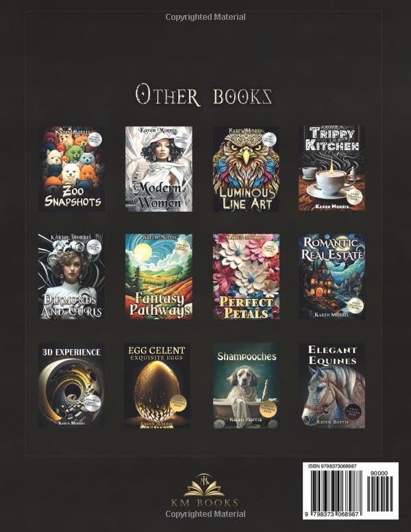 Vista 2 de Dragons In Pearls An Adult Coloring Book