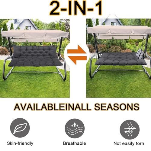 Banco de columpio de 2 plazas impermeable que evita las manchas 4