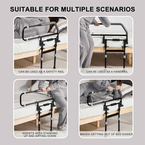 Asidero de cama para ancianos con patas y mango extensible plegable 8