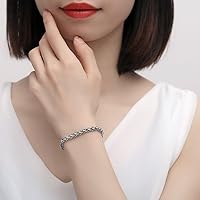 Vista 20 de Brazaletes de alerta médica ajustables de 7.5" a 9" para mujer/hombre, de acero inoxidable, intercambiables