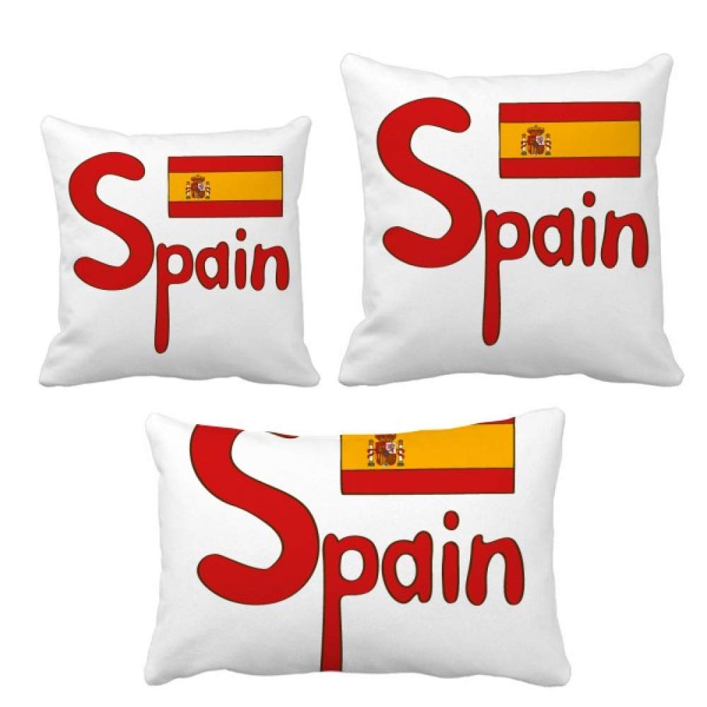 Coussin drapeau Espagne rouge avec insert pour la décoration de canapé