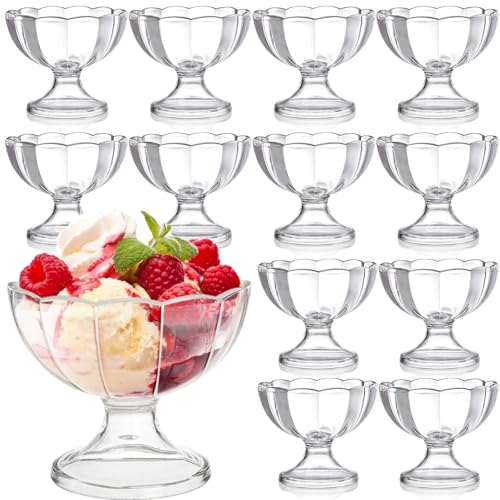 Opiniones de Copas para helado disponible en línea para comprar. 41 Mezchi - Juego de 12 cuencos para helado, cuencos de postre de plástico de 8 onzas, tazas de postre con patas transparentes, tazas de helado para Sundae, batidos, parfait, pudín,...