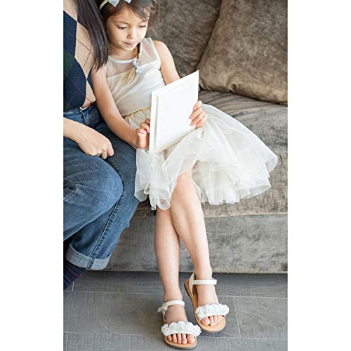Image of Kolan Toddler Girl Sandals Open Toe Flat Princess Dress Shoes Little Kids