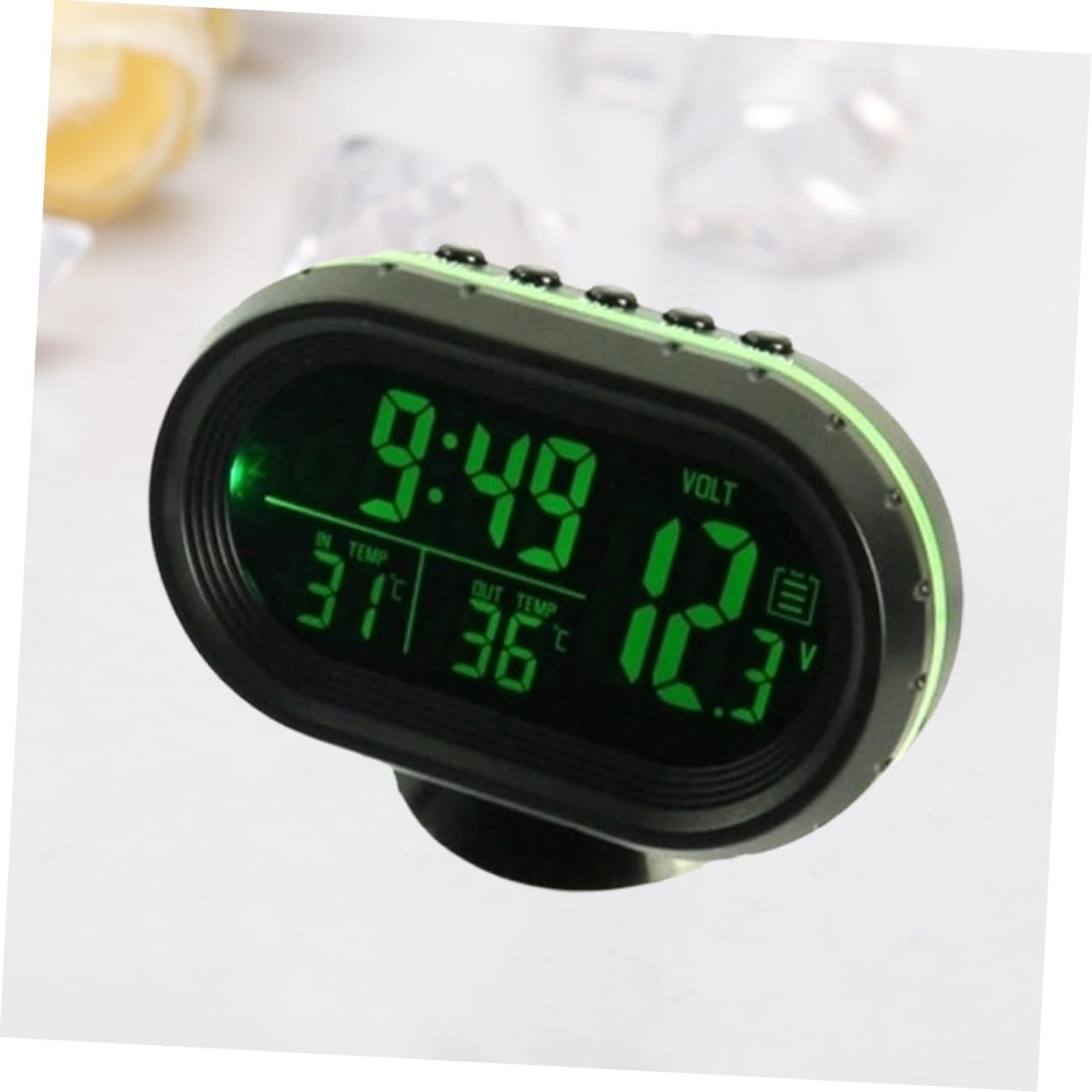SOLUSTRE 3 Piezas De Reloj Digital Para Coche Reloj Automático Reloj Para Salpicadero De Coche Reloj Digital Medidor De Voltaje De Batería Reloj Para Coche Reloj Para