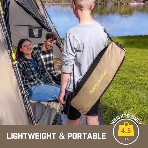 Image of FanttikOutdoor Zeta L8 Max Camping Chair, Portable & Lightweight, Comfort-Driven Foldable Rocking Chair with Carry Bag for Camping, Hiking, Patio, Fishing, Support up to 250 lbs, Khaki