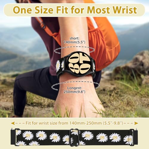Image of TumpCez Quick Release Watch Band - Choice of Width -18mm 19mm 20mm 22mm 24mm Watch Bands, Solo Loop Adjustable Elastic Nylon Watch Straps Replacement Wristband for Men Women