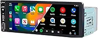 MULTIMÍDIA, MP5 1 DIN TELA IPS DE VIDRO 6,86' FULL TOUCH, FM, USB, SD CARD, AUXILIAR, BLUETOOTH, ESPELHAMENTO DE ANDROID E IOS, COM CARPLAY E ANDROID AUTO CONECTIVIDADE COM FIO