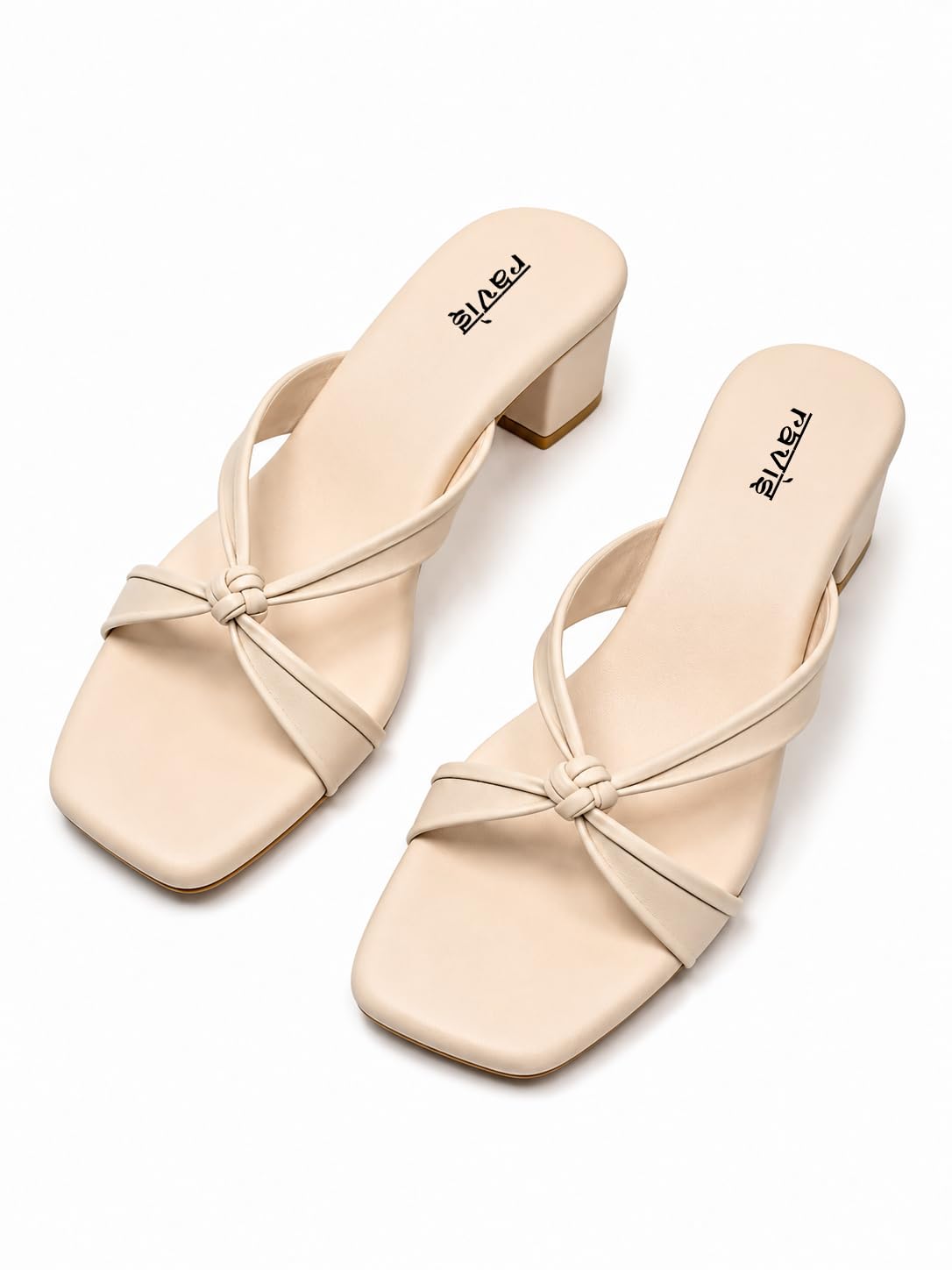 ravis Women’s Embellished Thong Block Heel Sandals with Square Toe |-picture-39