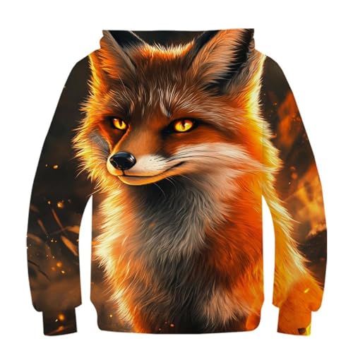 Sweat à capuche enfant Fiery Fox style décontracté - 3