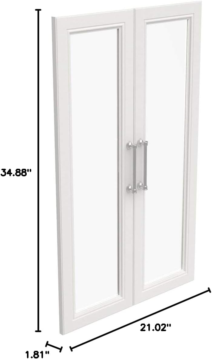 White Shaker Style Glass Pane Closet Doors