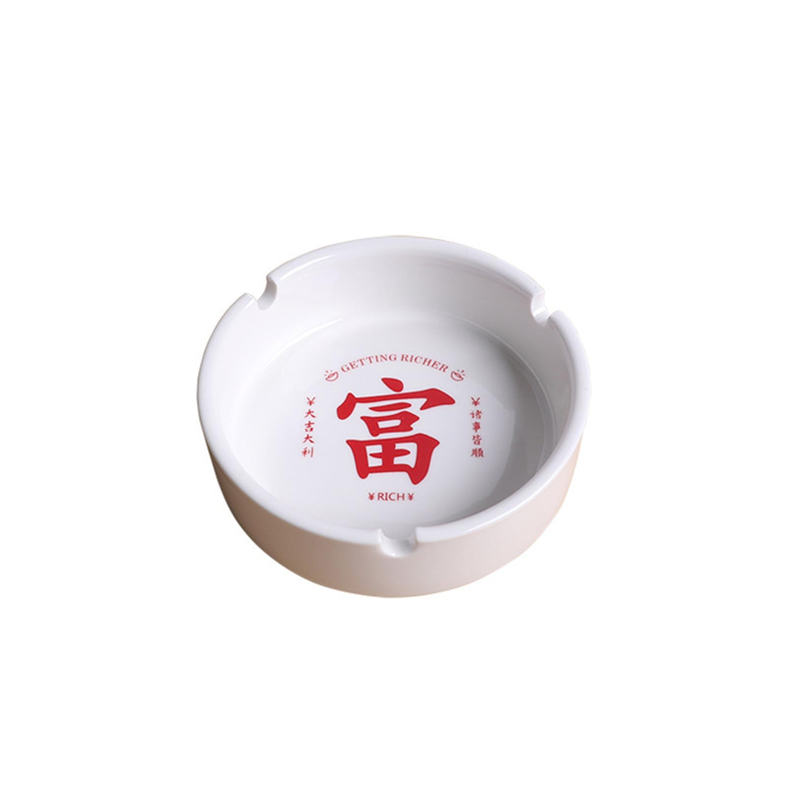 Ashtray Ceramic 2 Pieces Chinese Minimalism Cigarette for Men and Women,Outdoors and Indoors Ash Tray