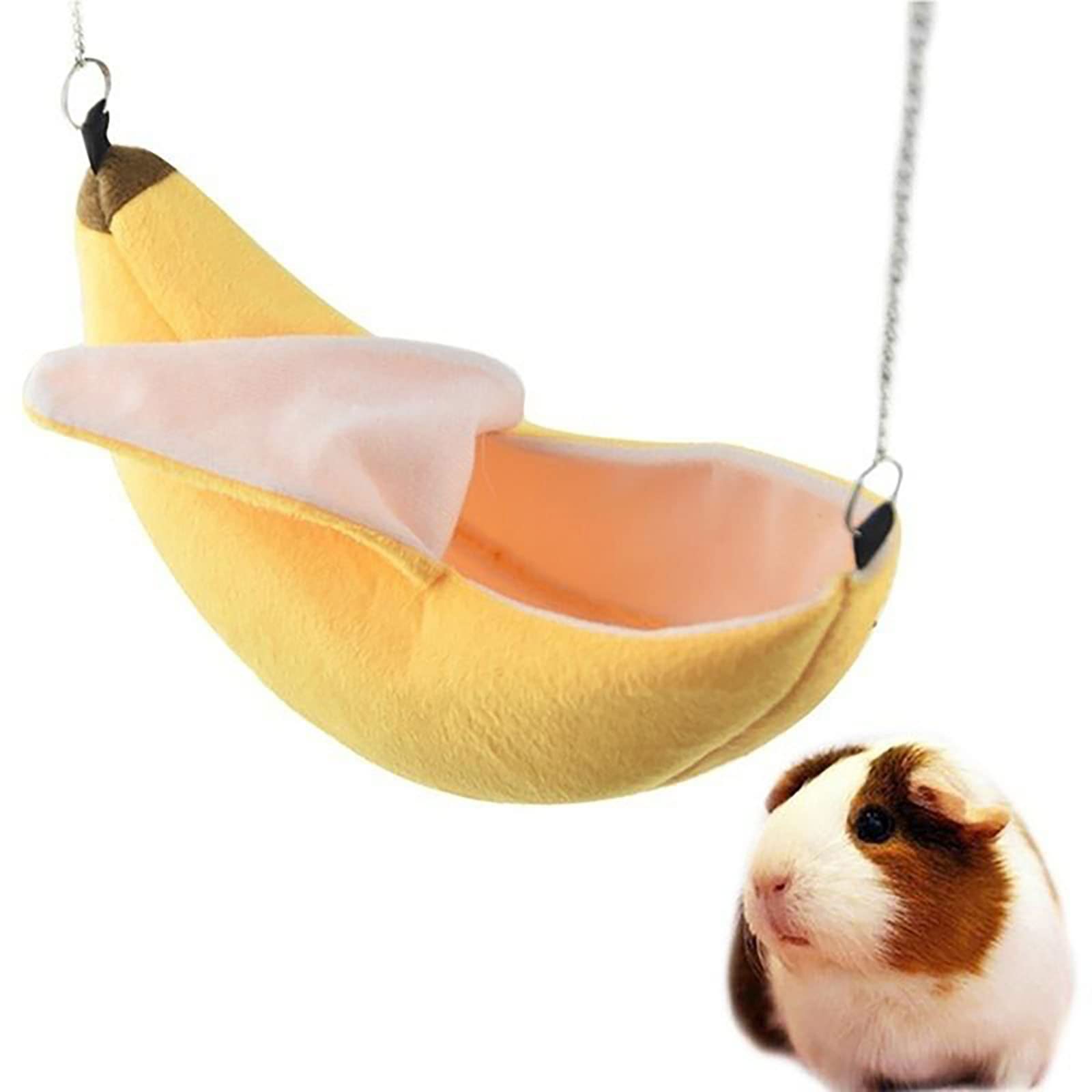 ANZONGYI Cama de plátano para hámster, cama colgante para hámster, cama cálida para casa, nidos de animales pequeños, accesorios para planeador de azúcar, hámster, ardilla, chinchilla, erizo, rata,