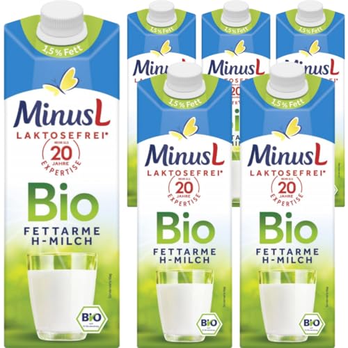 Pufai Minus H-Milch 1,5% Fett laktosefrei Milch 1000 mililiter x 6 Stück